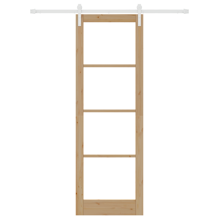 Porta scorrevole con set hardware 'ORKDAL'legno massello e vetro