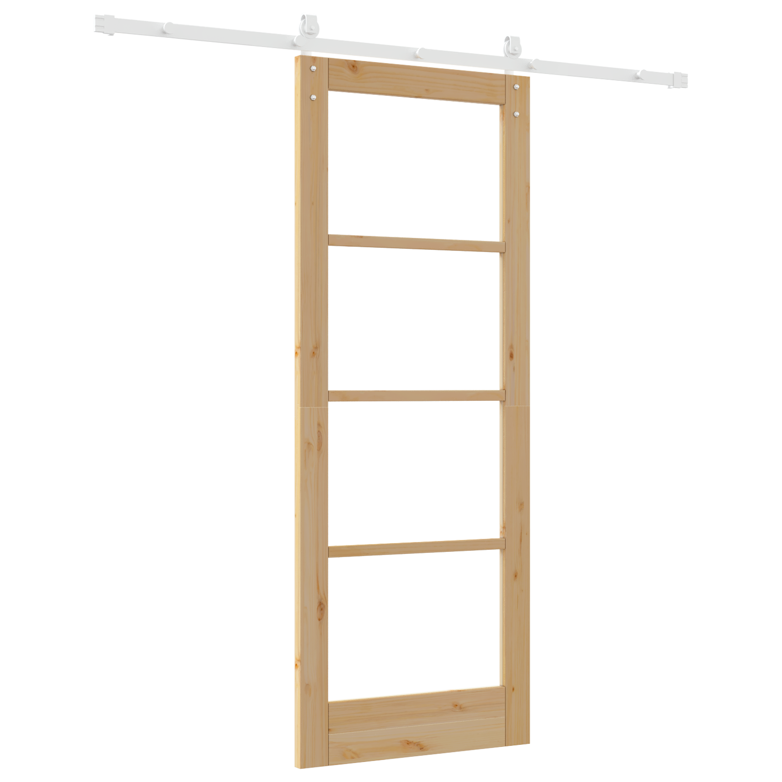 Porta scorrevole  con set hardware "ORKDAL" Legno massello & vetro