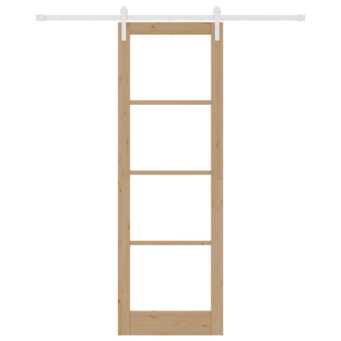 porta scorrevole  con set hardware 'ORKDAL'in legno massiccio e vetro