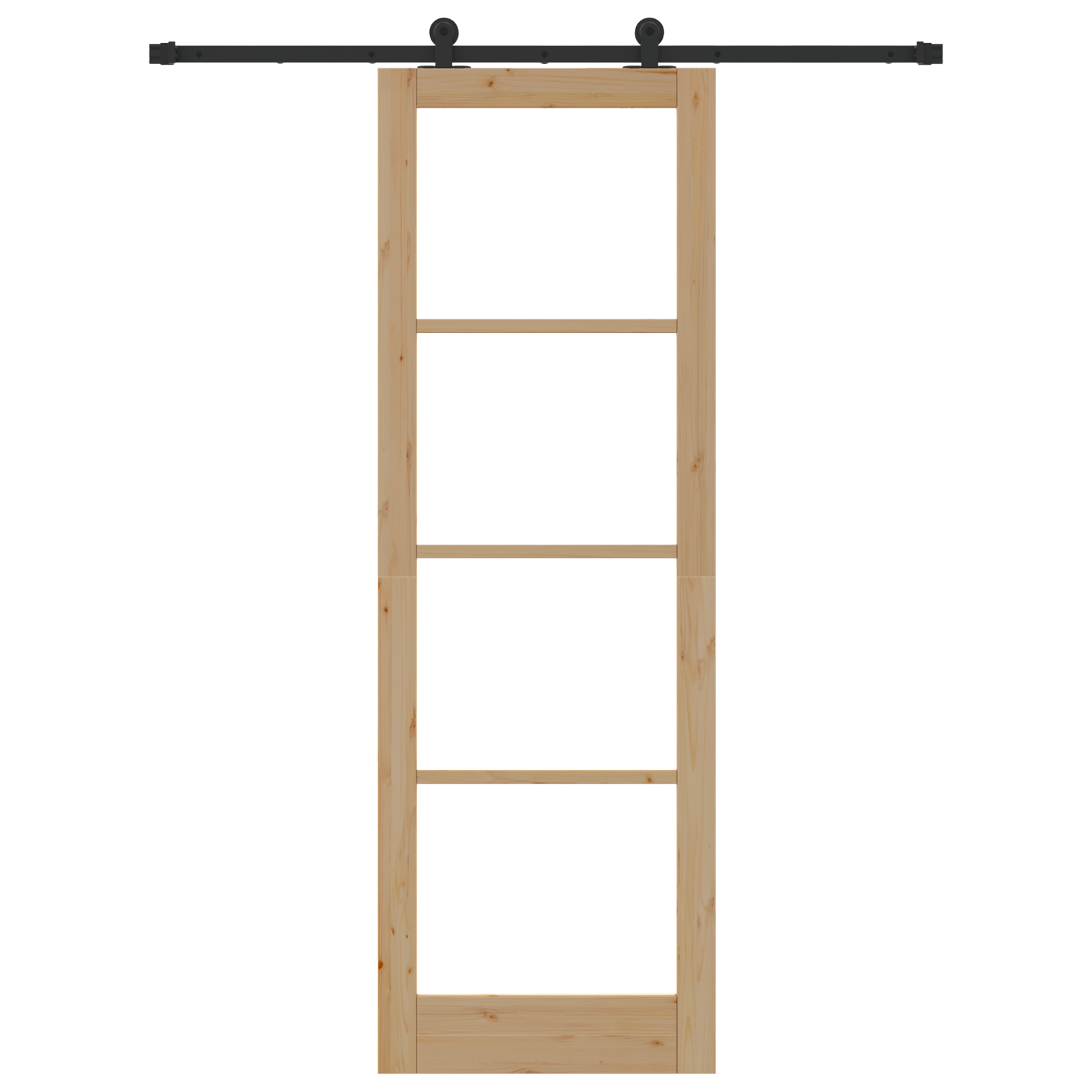 porta scorrevole  con set di hardware 'ORKDAL'Legno Massello e Vetro