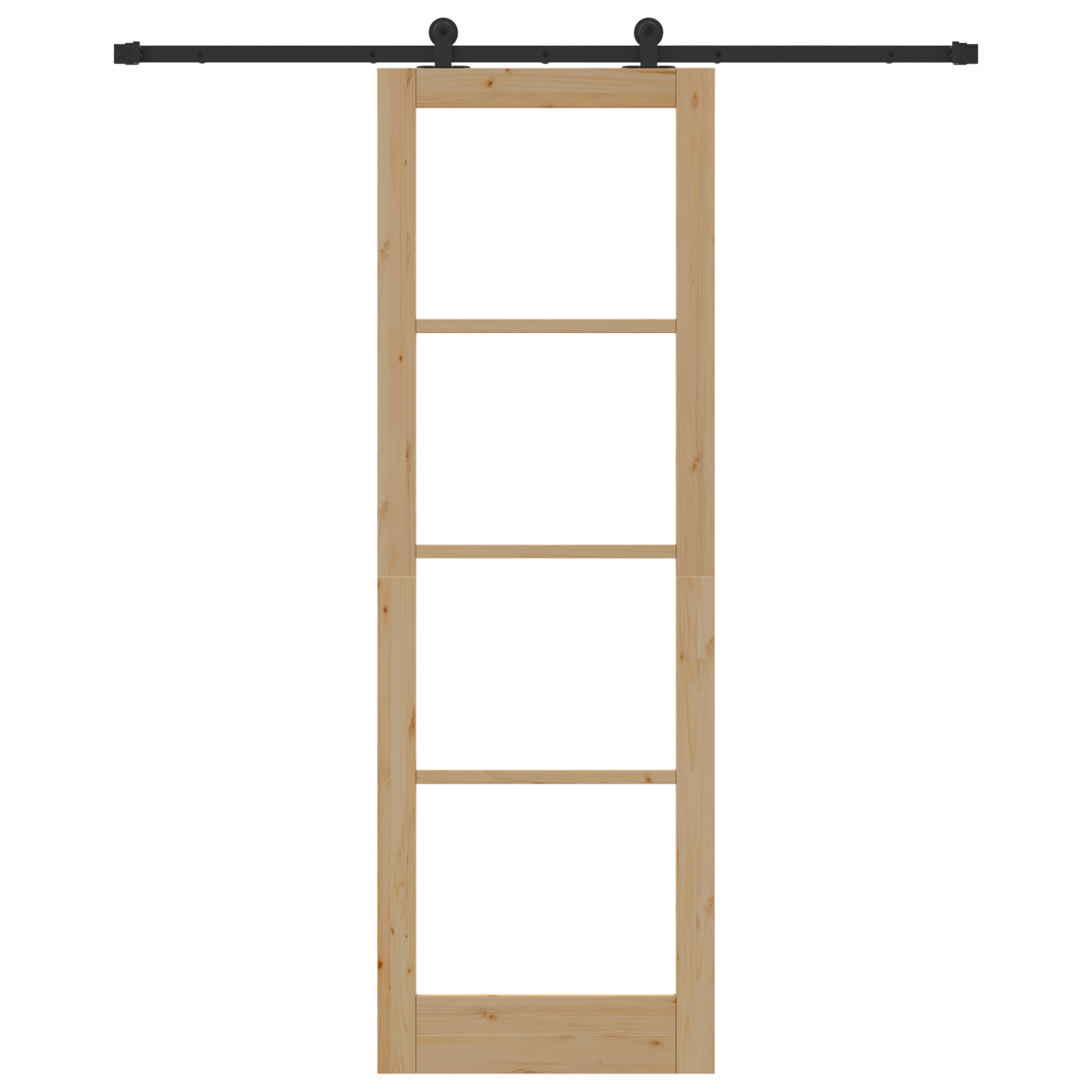 Porta scorrevole  con set di hardware 'ORKDAL'Legno massello e vetro