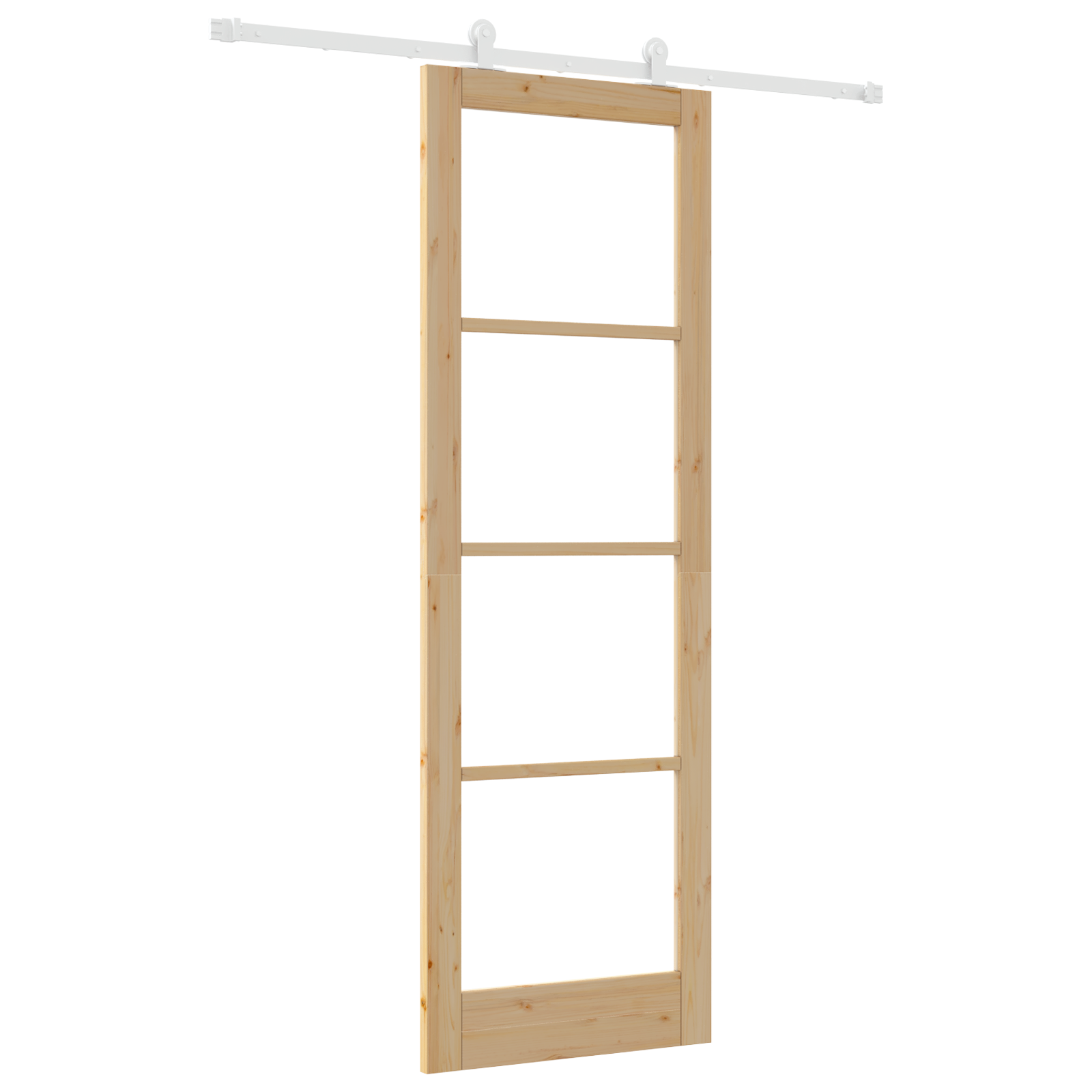 Porta Scorrevole  con set hardware 'ORKDAL'legno massello e vetro
