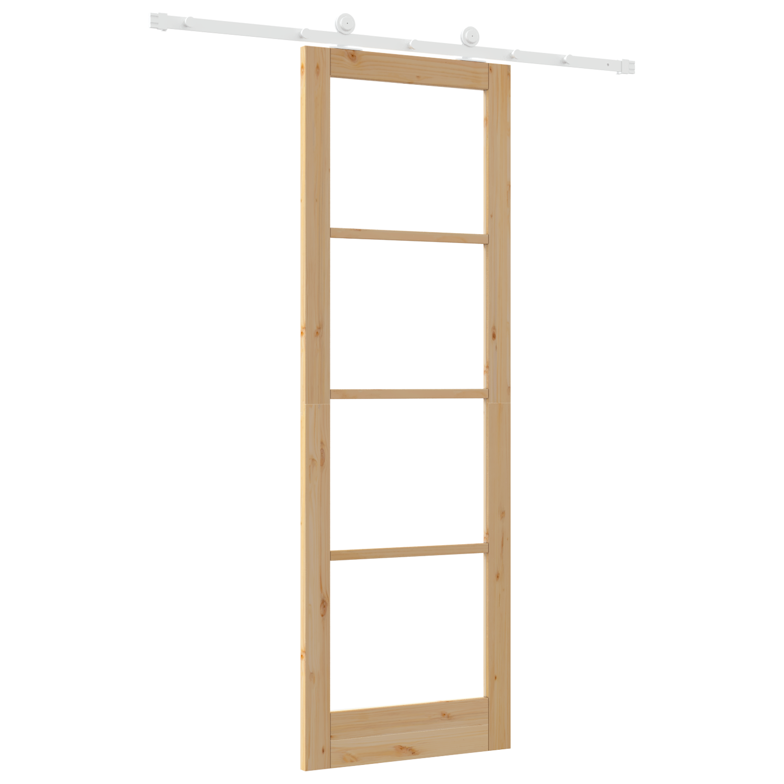 Porta Scorrevole  con set hardware 'ORKDAL'legno massello e vetro