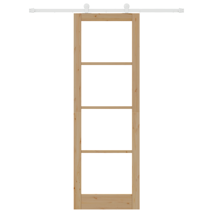 Porta Scorrevole  con set hardware 'ORKDAL'legno massello e vetro