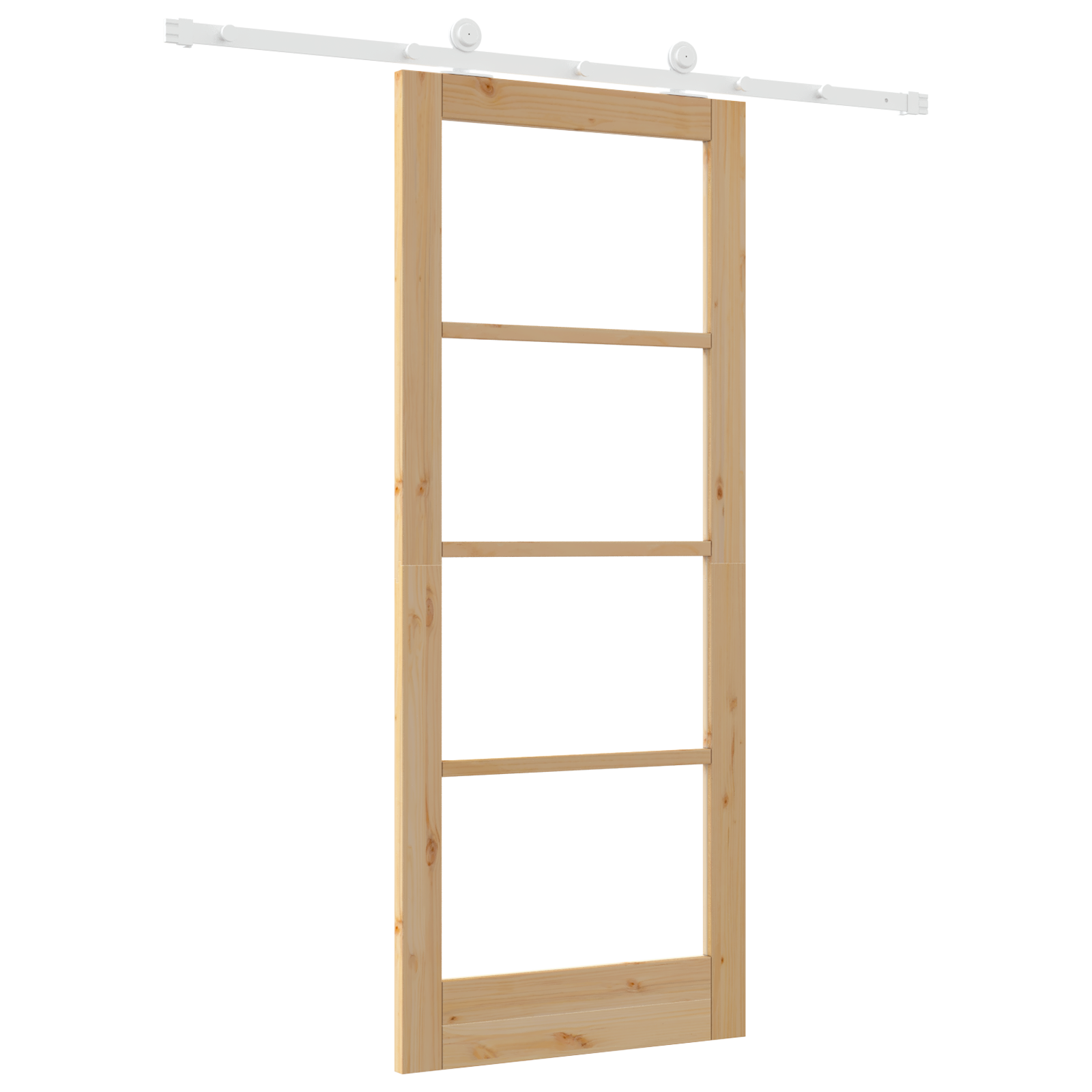 Porta Scorrevole  con set di hardware 'ORKDAL'Legno massello e vetro