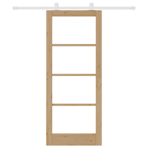 Porta Scorrevole  con set di hardware 'ORKDAL'Legno massello e vetro