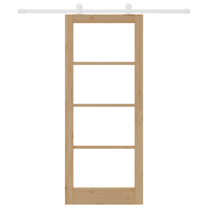 Porta Scorrevole  con set di hardware 'ORKDAL'Legno massello e vetro