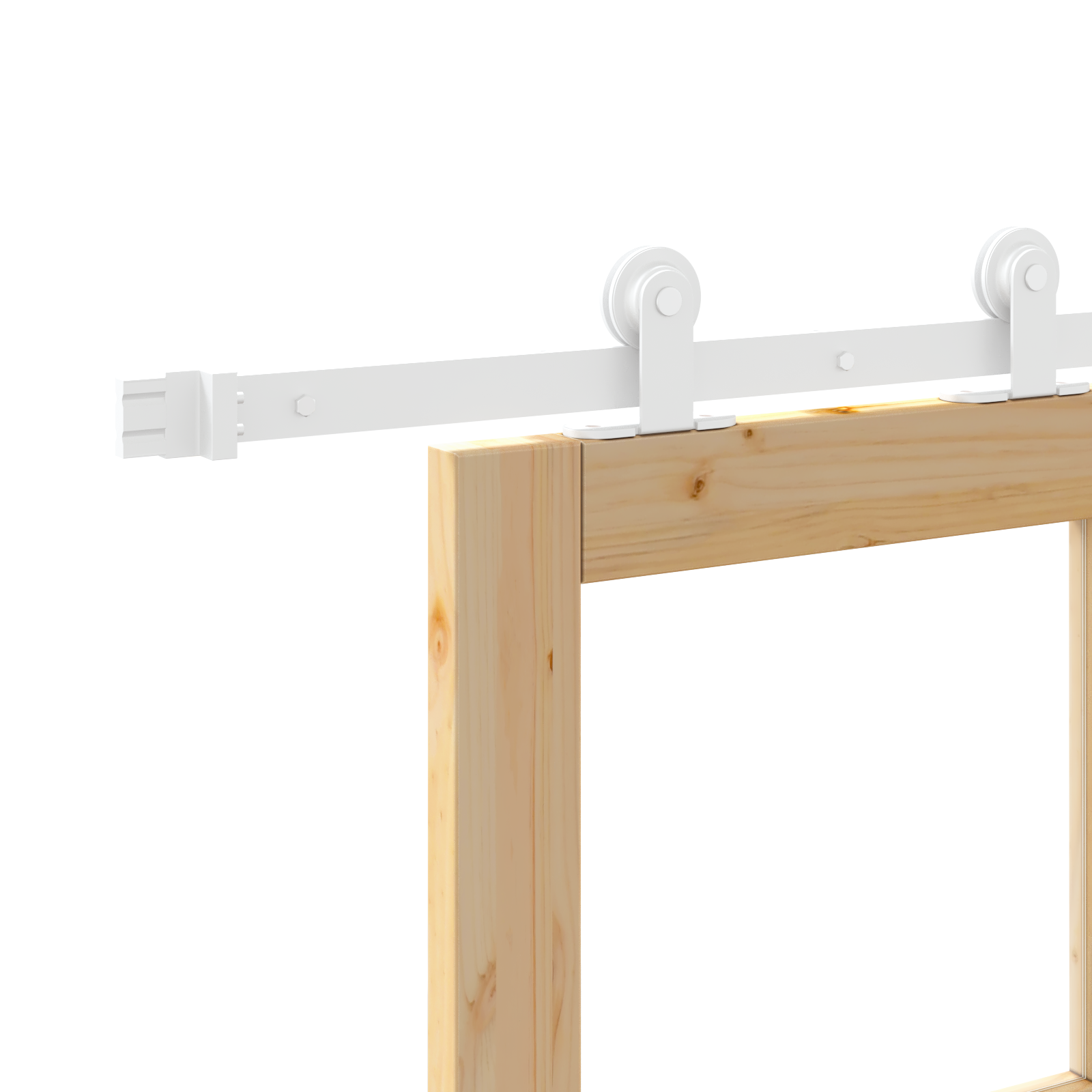 Porta Scorrevole con Set di Accessori 'ORKDAL'in Legno Massello e Vetro