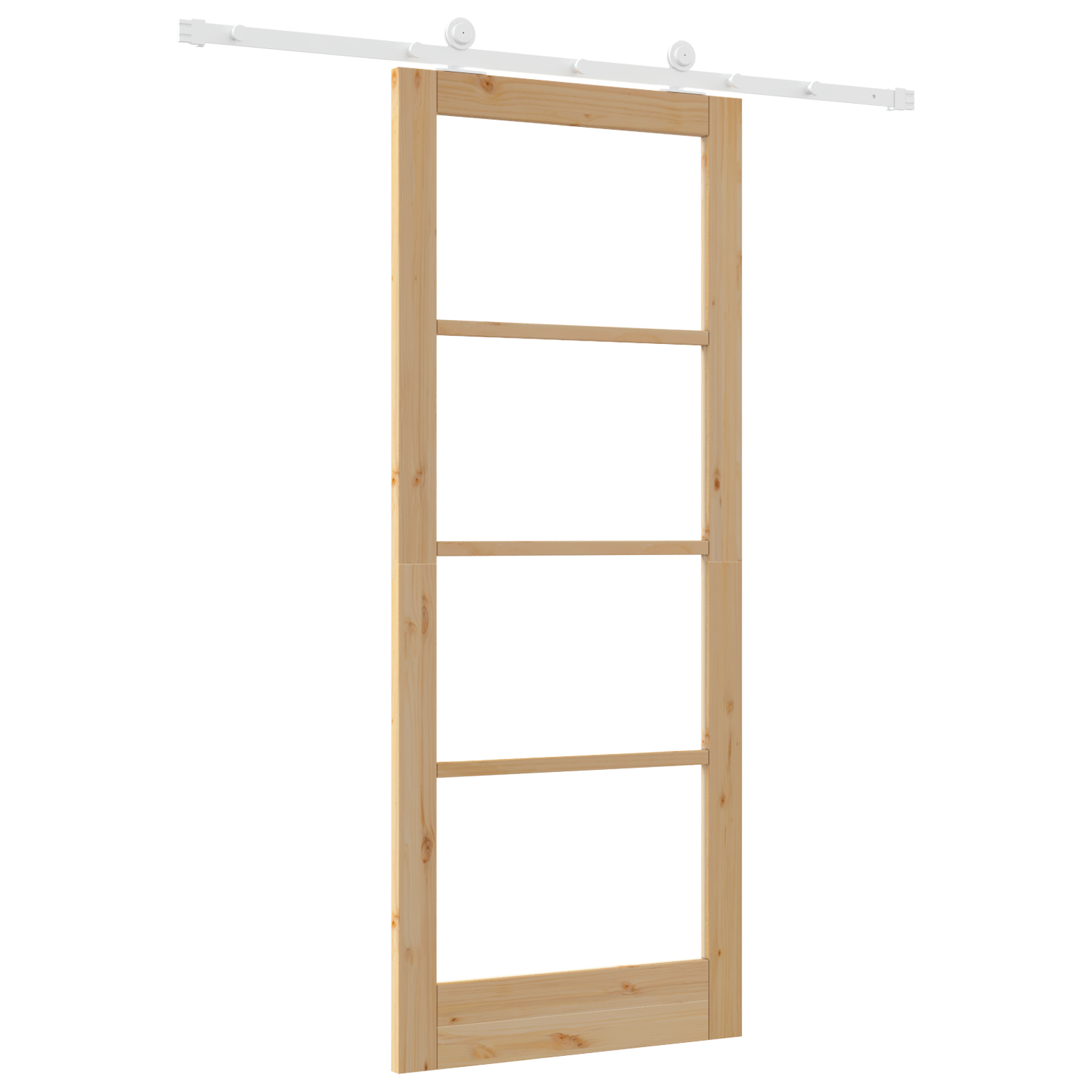 porta scorrevole  con set hardware 'ORKDAL'legno massello e vetro