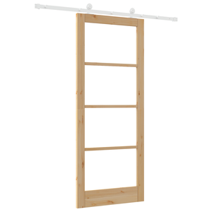 porta scorrevole  con set hardware 'ORKDAL'legno massello e vetro