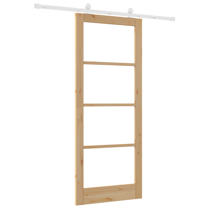 porta scorrevole  con set hardware 'ORKDAL'legno massello e vetro