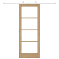 Porta scorrevole  con set di componenti 'ORKDAL'legno massello e vetro