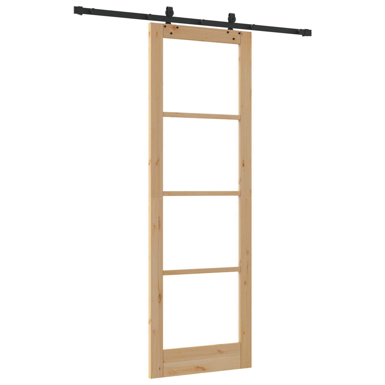 Porte Scorrevoli  con Kit di Hardware ORKDAL Legno Massello & Vetro