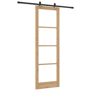 Porte Scorrevoli  con Kit di Hardware ORKDAL Legno Massello & Vetro