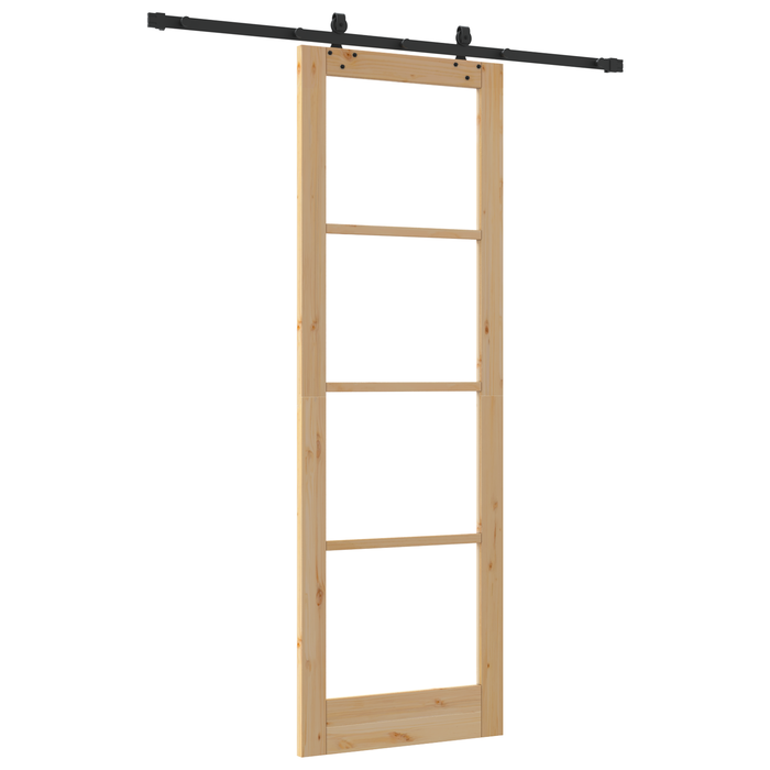 Porte Scorrevoli  con Kit di Hardware ORKDAL Legno Massello & Vetro