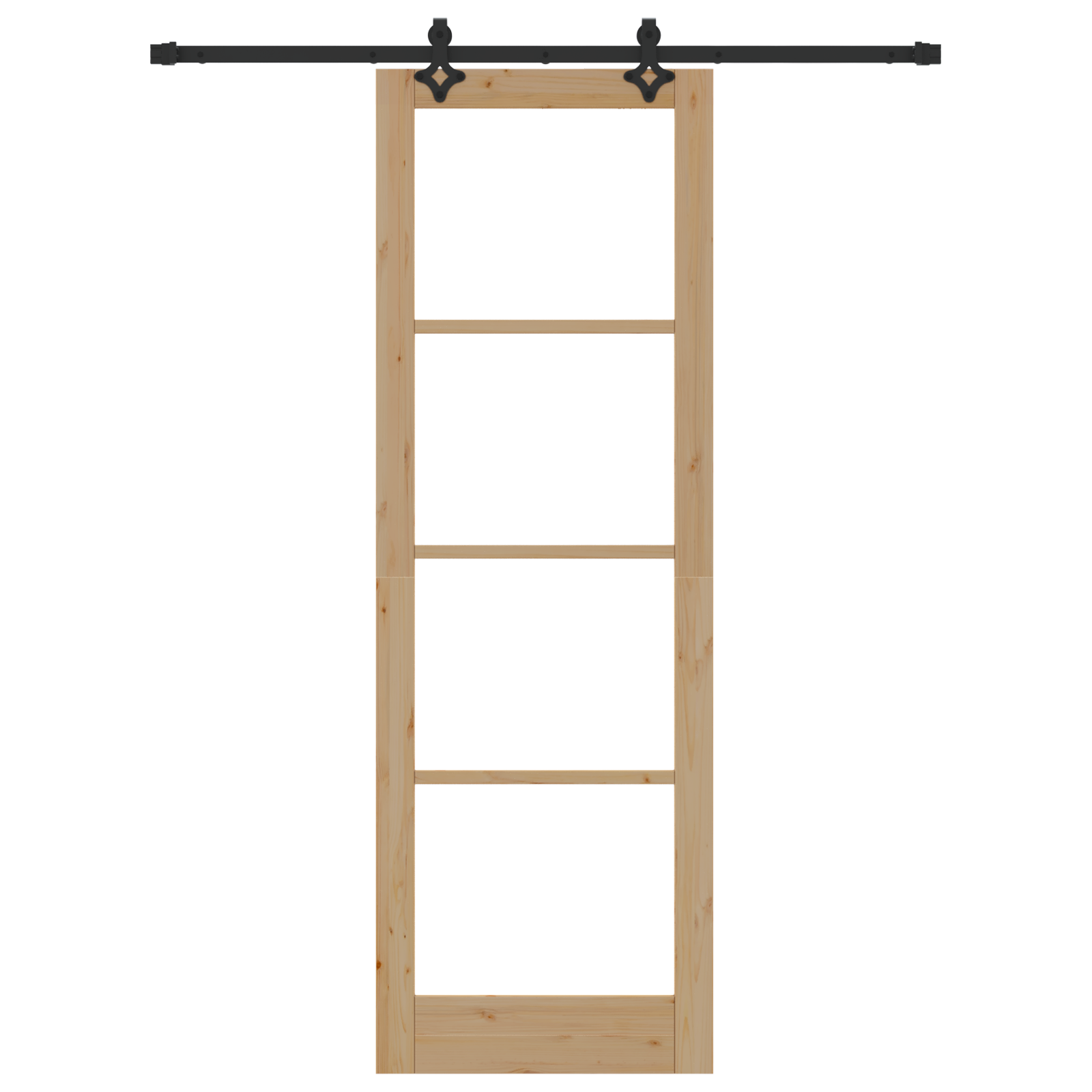 Porte Scorrevoli  con Kit di Hardware ORKDAL Legno Massello & Vetro