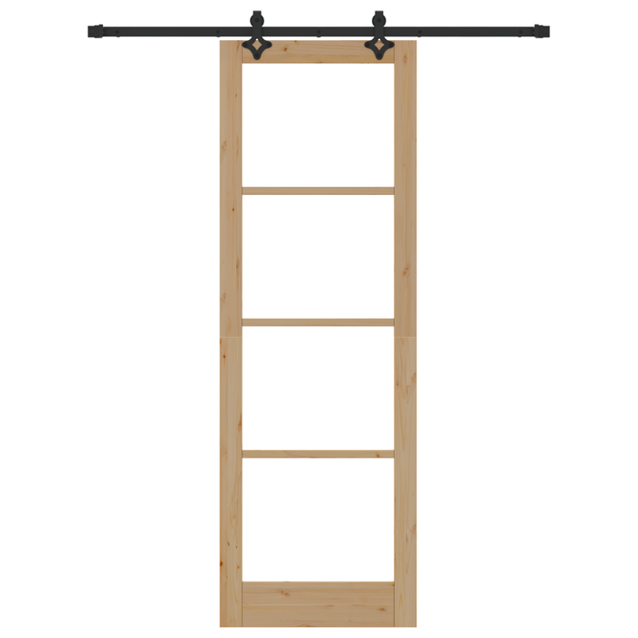 Porte Scorrevoli  con Kit di Hardware ORKDAL Legno Massello & Vetro