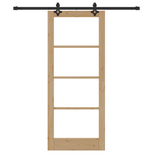 Porta scorrevole  con set di accessori "ORKDAL" Legno massello e vetro