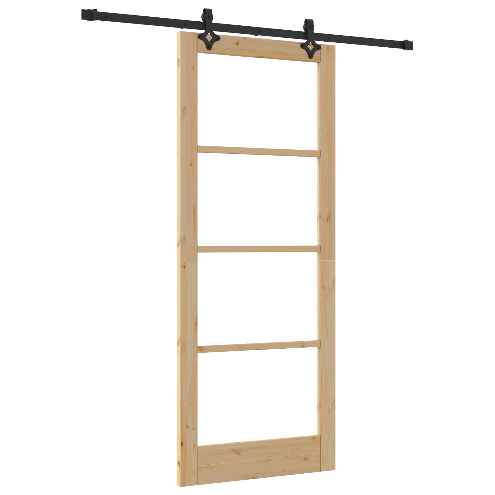 Porta scorrevole  con set hardware 'ORKDAL'Legno massello e vetro