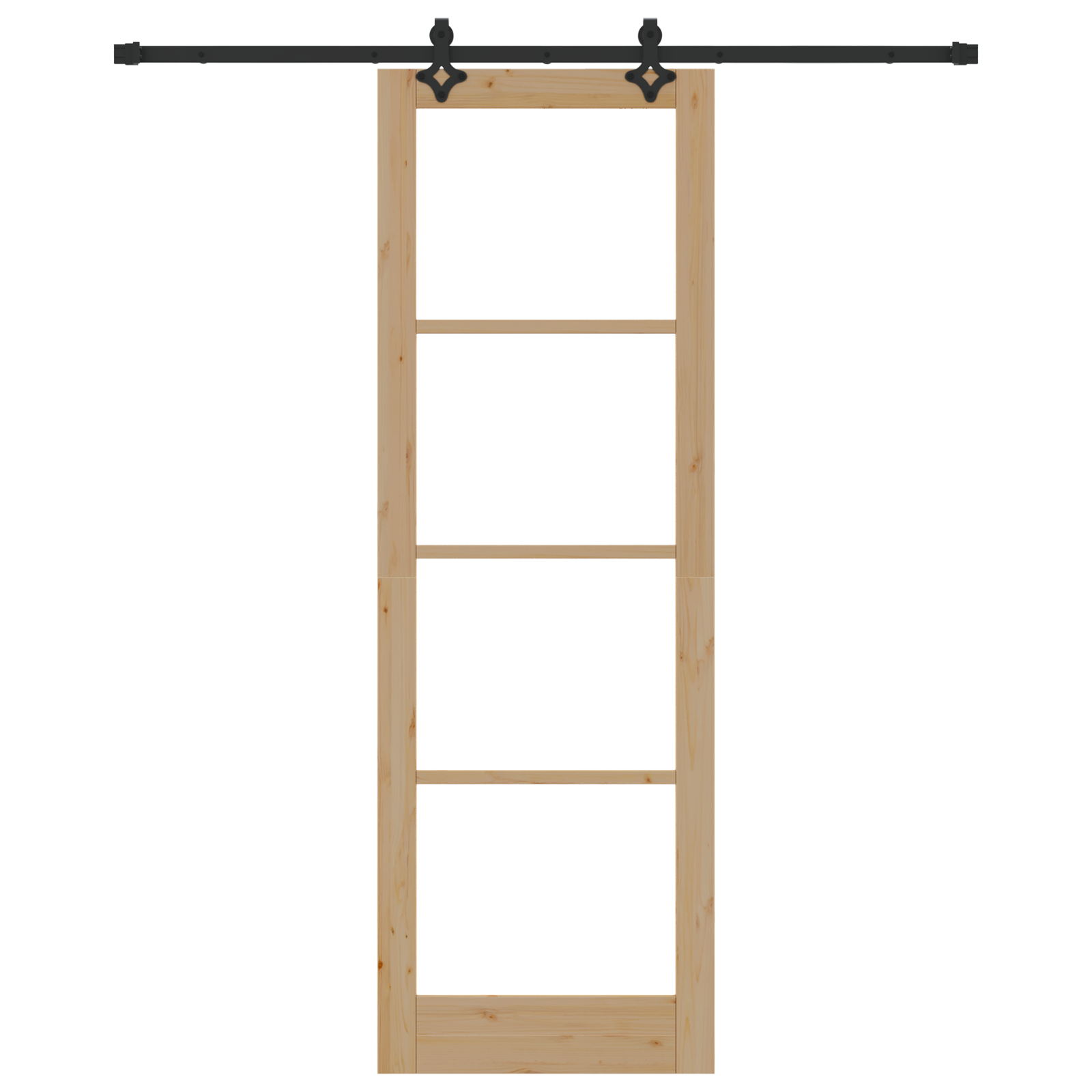 Porte scorrevoli  con set hardware 'ORKDAL'in legno massello e vetro