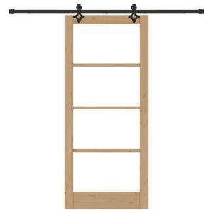 Porta scorrevole  con set hardware 'ORKDAL'in legno massello e vetro