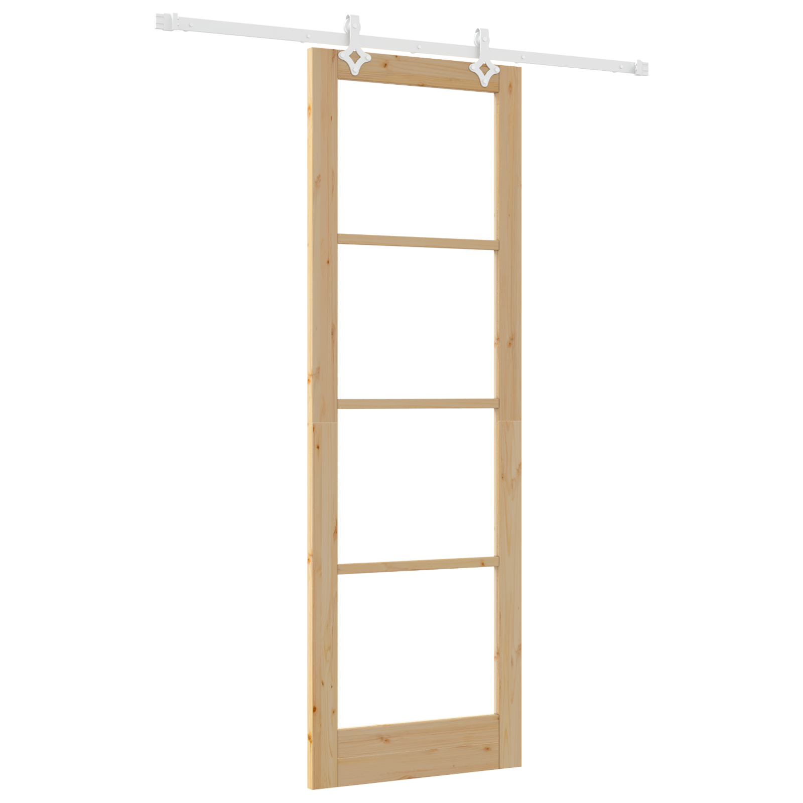 Porta scorrevole  con set hardware 78x232 cm Legno massello di pino