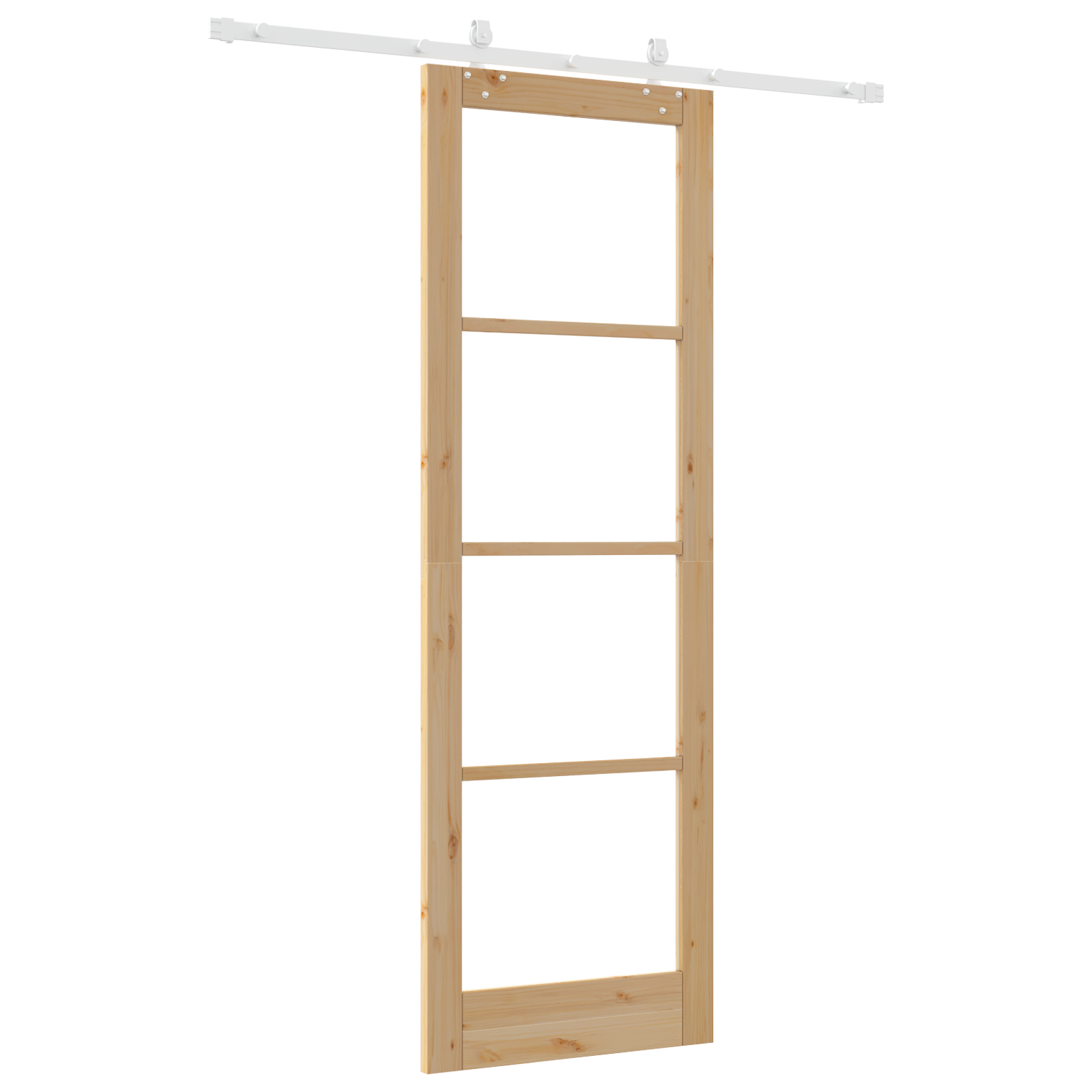 Porta scorrevole  con set hardware 78x232 cm Legno massello di pino