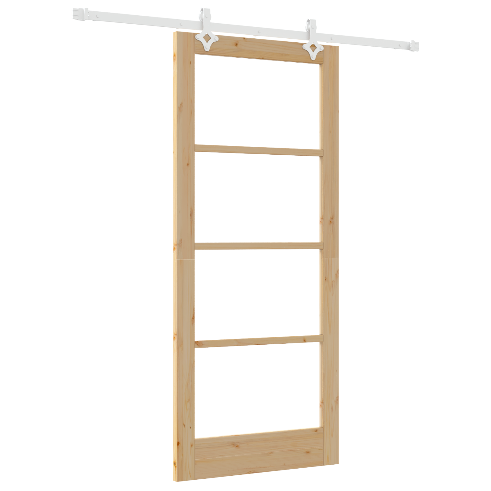 Set di porte scorrevoli  con hardware 86x198.5 cm in legno massello di pino