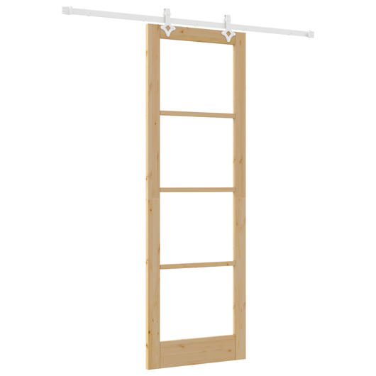 Porta scorrevole  con hardware 78x232 cm Legno massello di pino