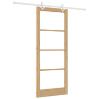 Set di Porte Scorrevoli  con Hardware 86x211 cm Legno Massello di Pino