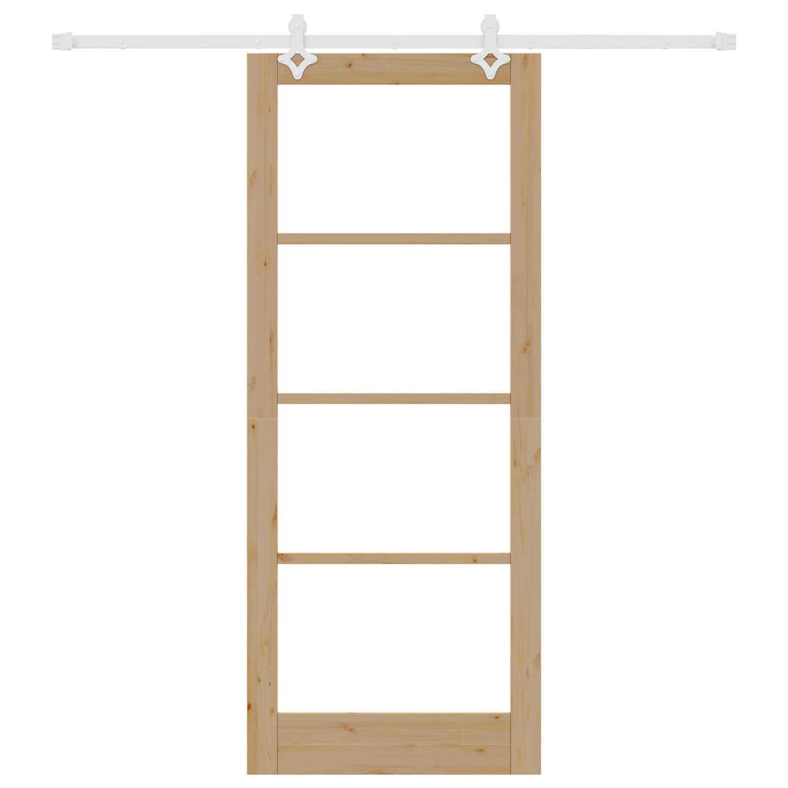 Set di Porte Scorrevoli  con Hardware 86x211 cm Legno Massello di Pino