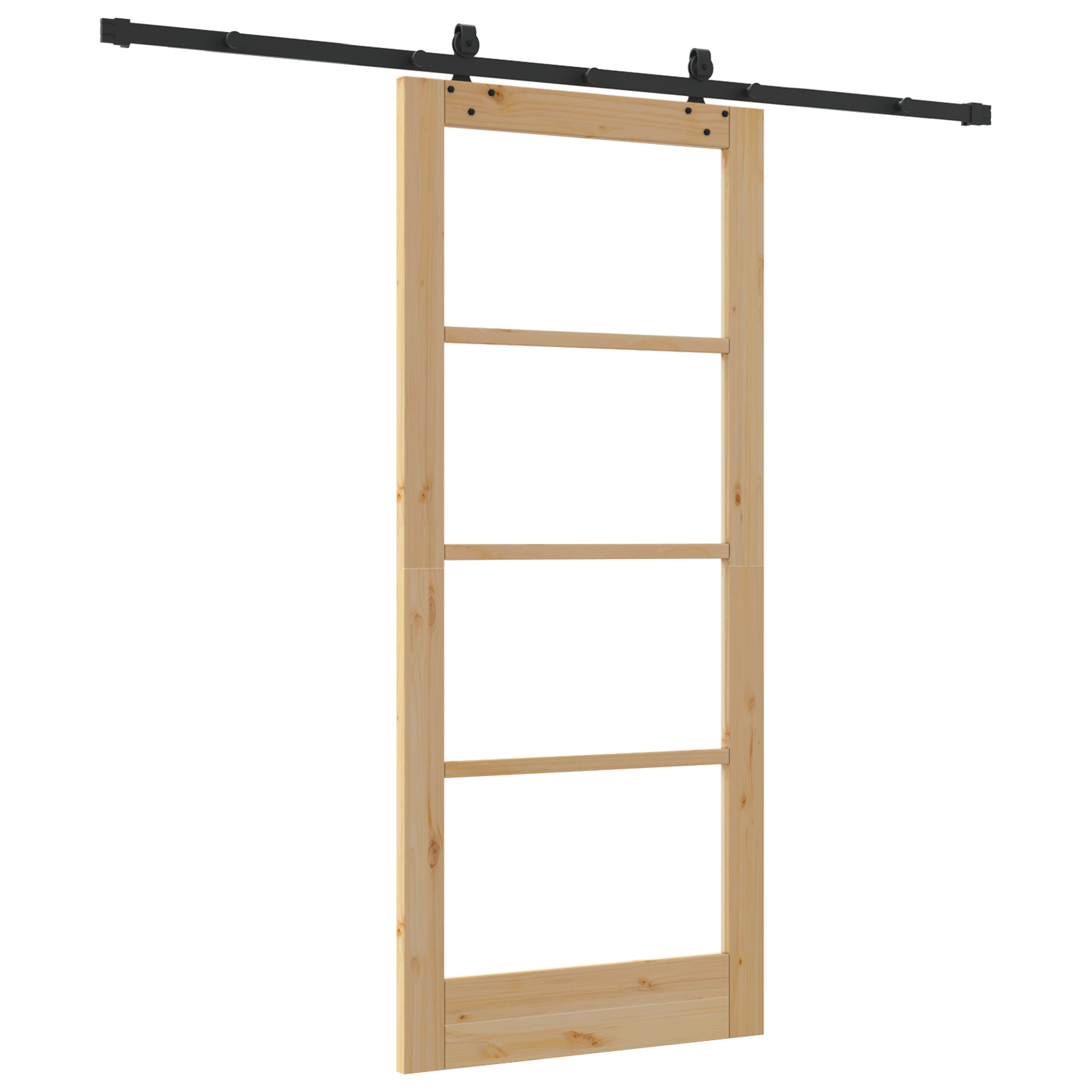 Porta scorrevole  con set hardware 86x198.5 cm Legno massello di pino