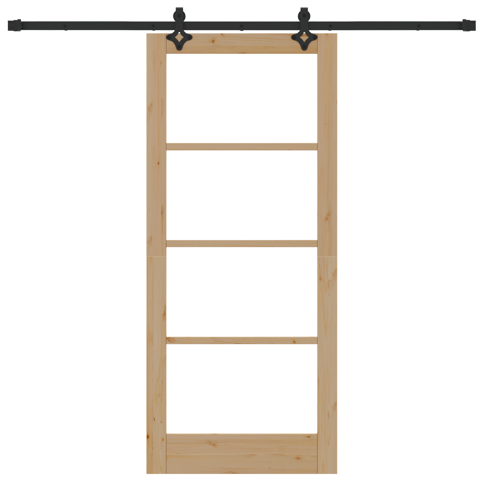 Porta scorrevole  con set hardware 86x198.5 cm Legno massello di pino