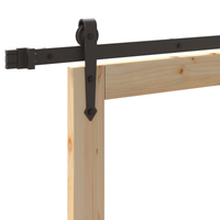 Porta Scorrevole  con Set di Ferramenta 83x232 cm in Legno Massello di Pino