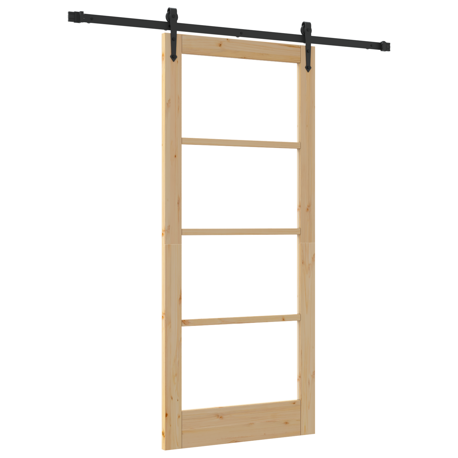 Porta scorrevole  con set di accessori 86x198.5 cm in legno di pino solido
