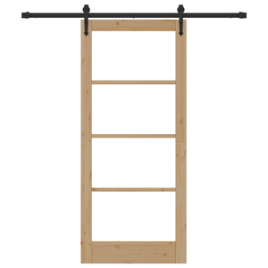 Porta scorrevole  con set di accessori 86x198.5 cm in legno di pino solido