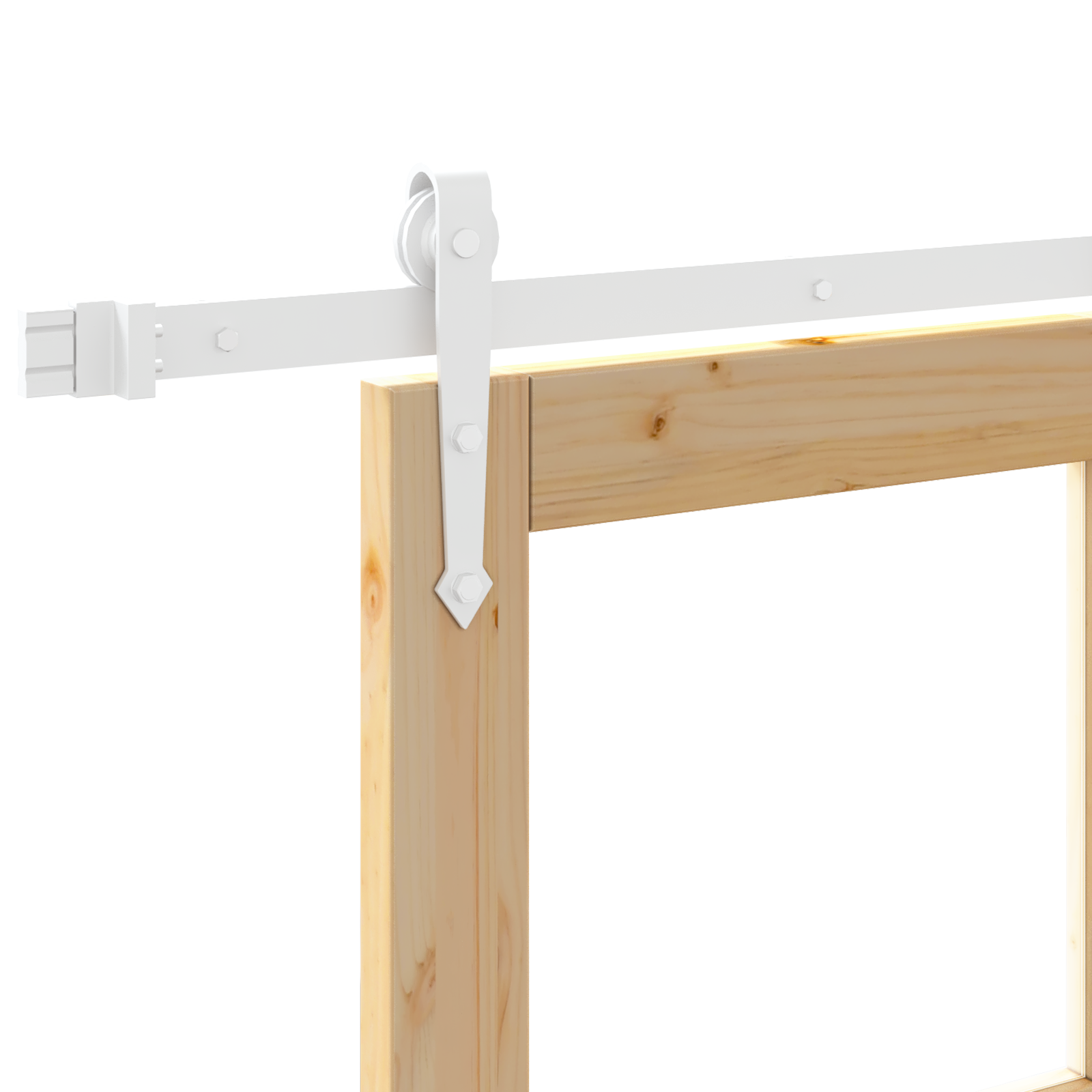 Porta scorrevole  con set di hardware 83x202 cm in legno massello di pino