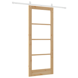 Porta scorrevole  con set di hardware 83x202 cm in legno massello di pino