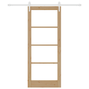 Porta scorrevole  con set di hardware 83x202 cm in legno massello di pino