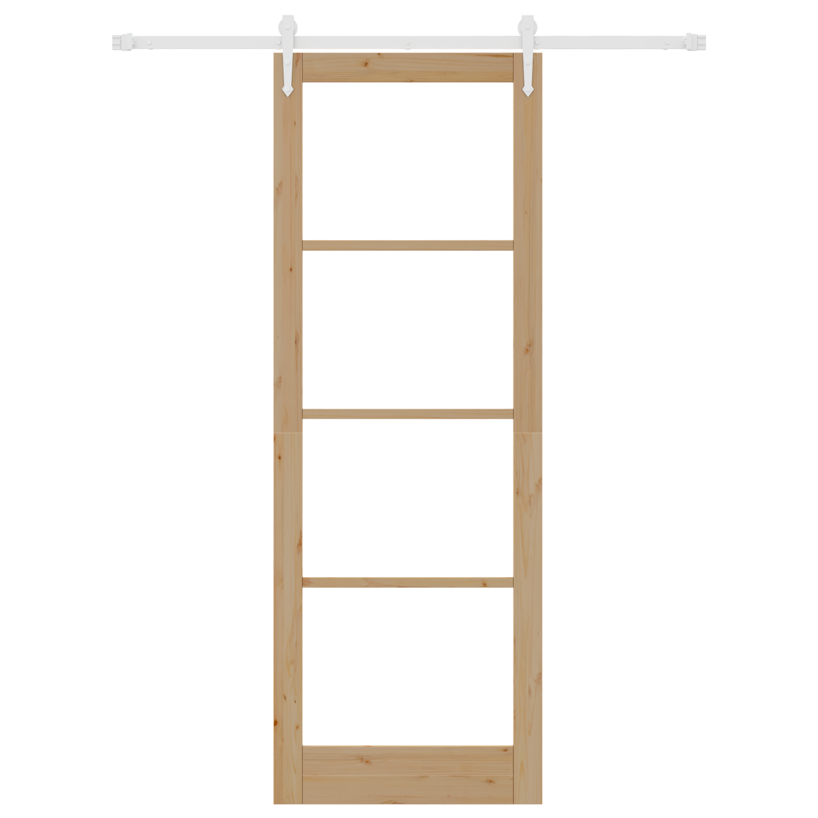 Porta scorrevole  con set di accessori 83x232 cm in legno massello di pino