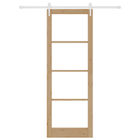 Porta scorrevole  con set di accessori 83x232 cm in legno massello di pino