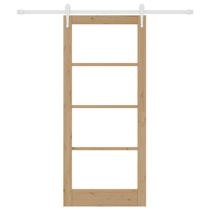 Set di porte scorrevoli  con hardware 86x198,5 cm Legno massello di pino