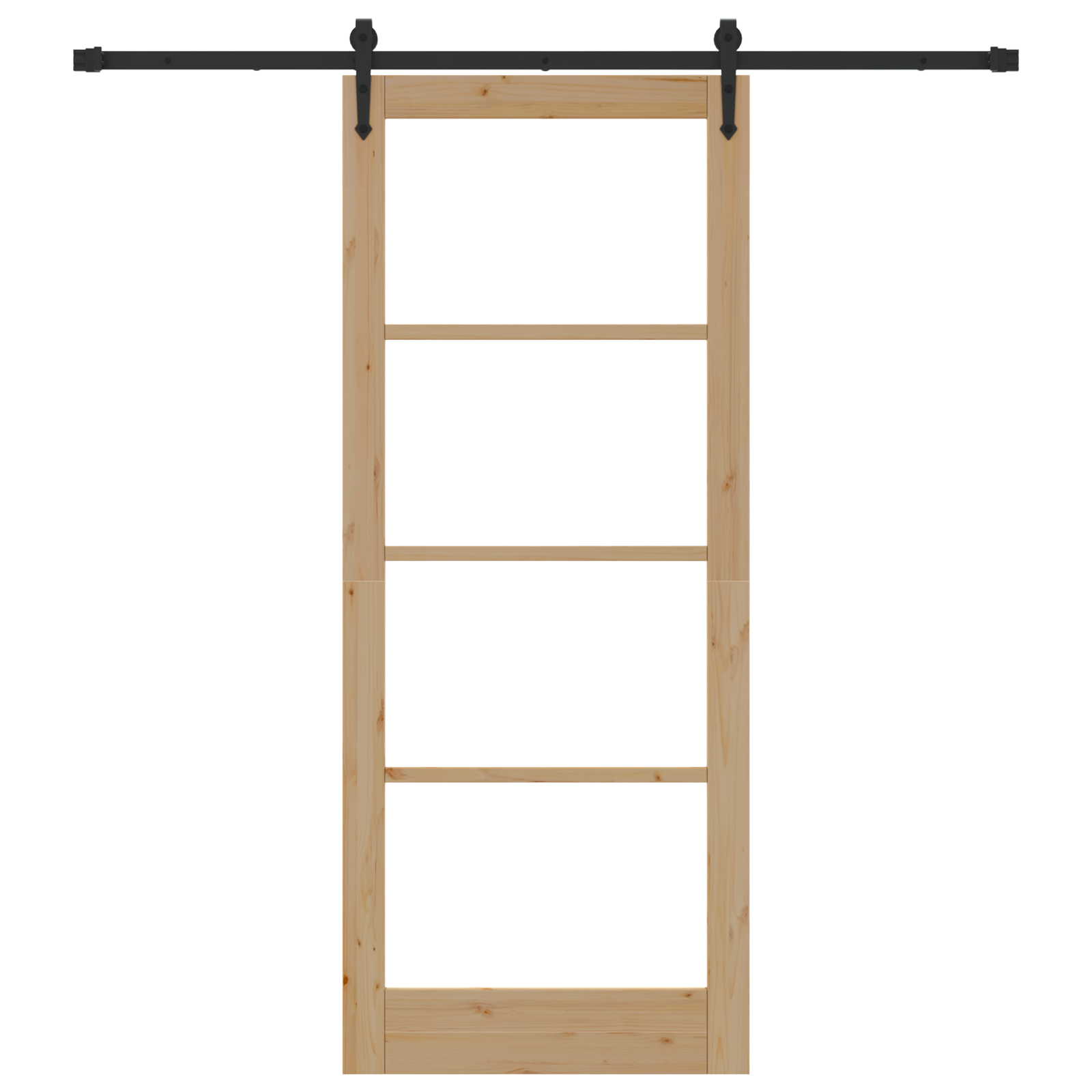 Porta scorrevole  con set di ferramenta 86x211 cm Legno massello di pino