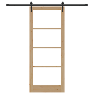 Porta scorrevole  con set di ferramenta 86x211 cm Legno massello di pino