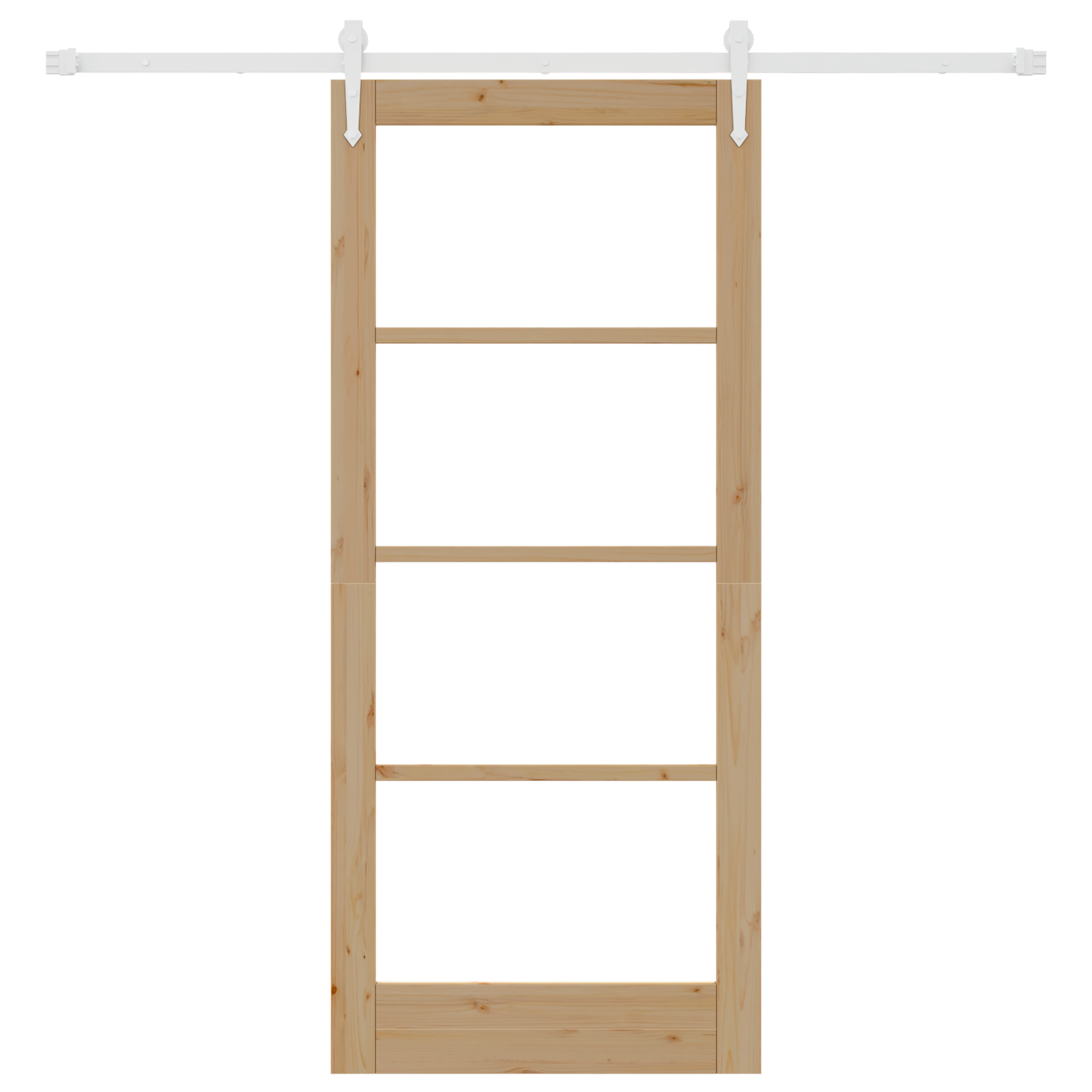 Set di porte scorrevoli  con hardware 86x198.5 cm Legno massiccio in pino