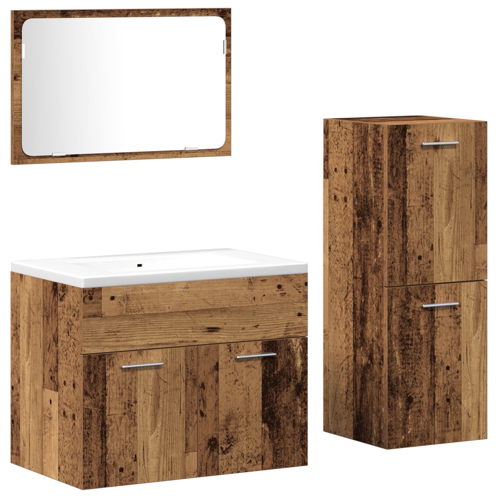 Set Mobili Bagno in Legno Antico