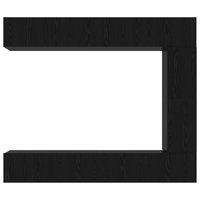 Set di mobili TV da 5 pezzi a parete in rovere nero in legno ingegnerizzato