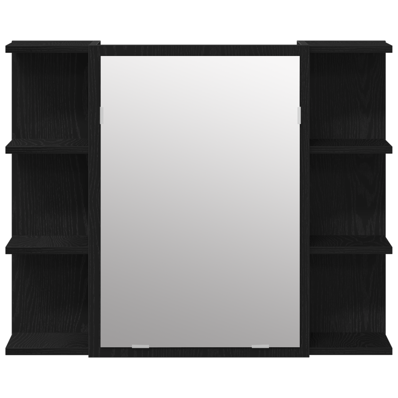 Set di mobili da bagno 3 pezzi in legno ingegnerizzato con finitura rovere nero