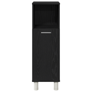 Set di mobili da bagno 3 pezzi in legno ingegnerizzato con finitura rovere nero