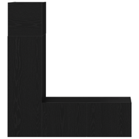 Set di mobili TV 3 pezzi  in legno ingegnerizzato di rovere nero